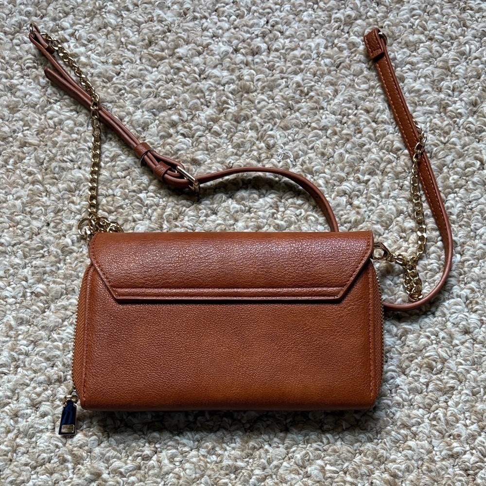 Elegant Faux Tan Leather Crossbody Bagโโโ - Picture 4 of 4